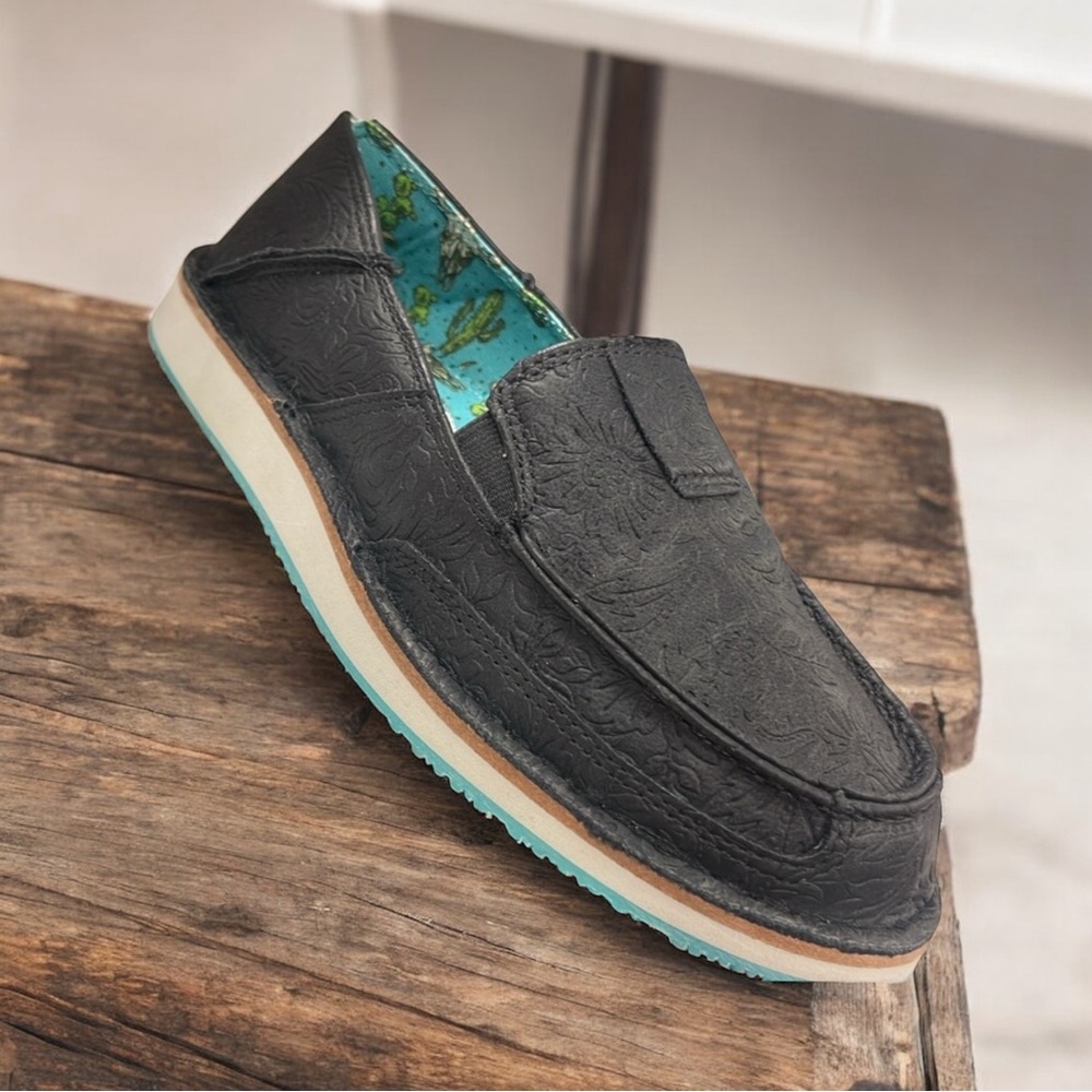 Black Tooled  Loafers
